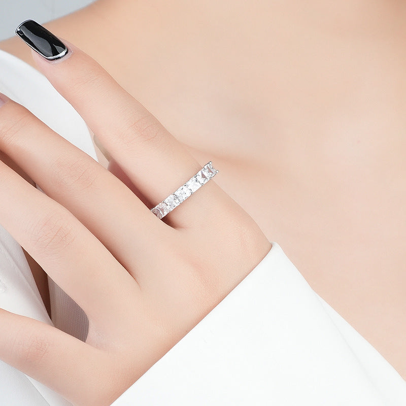 【#17】S925 Sterling Silver Moissanite Ring