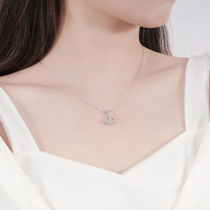 【#10】S925 Sterling Silver Moissanite Necklace