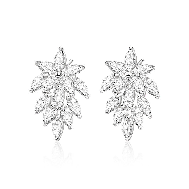 【#41】S925 Sterling Silver Moissanite Earrings