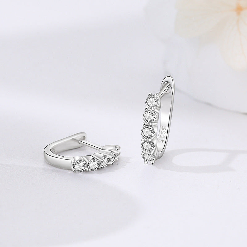 【#43】S925 Sterling Silver Moissanite Earrings