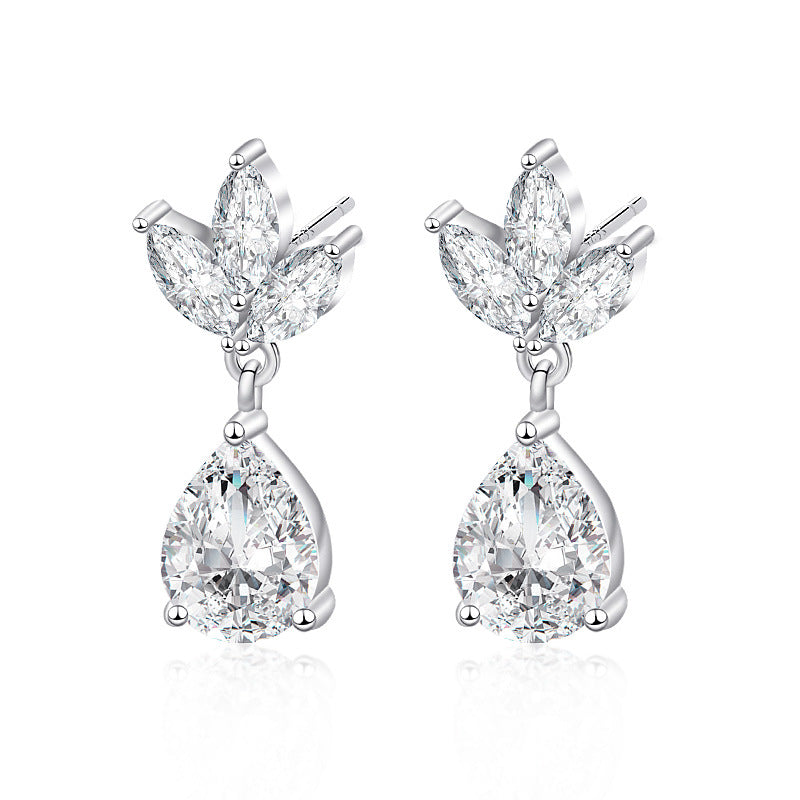 【#44】S925 Sterling Silver Moissanite Earrings