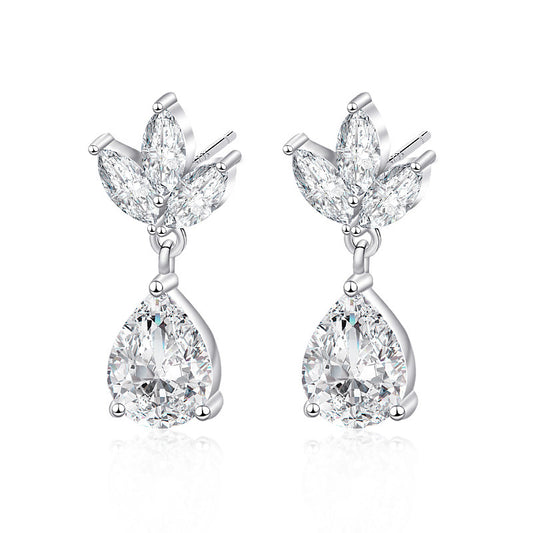 【#44】S925 Sterling Silver Moissanite Earrings