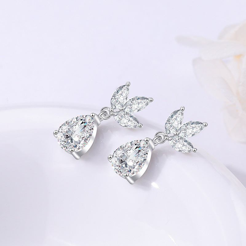 【#44】S925 Sterling Silver Moissanite Earrings