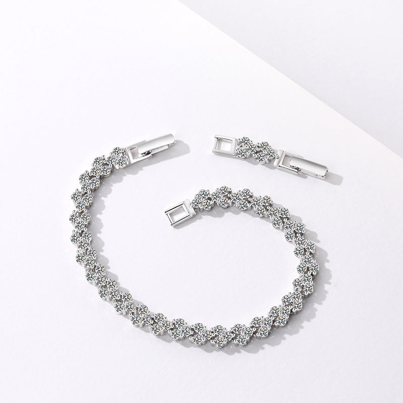 【#38】S925 Sterling Silver Moissanite Bracelet