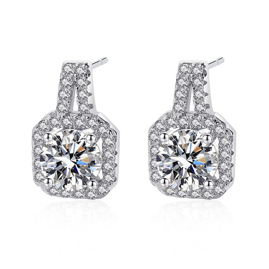 【#45】S925 Sterling Silver Moissanite Earrings