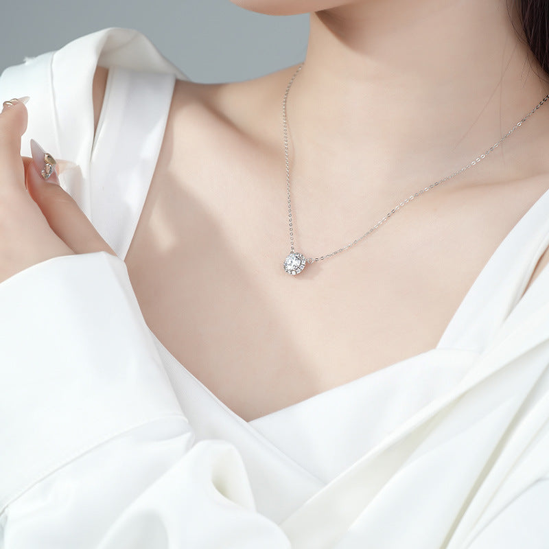 【#34】S925 Sterling Silver Moissanite Necklace