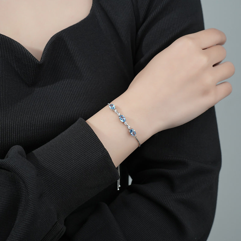 【#39】S925 Sterling Silver Moissanite Bracelet