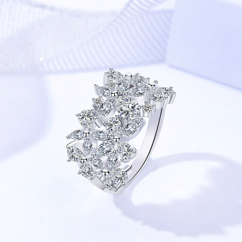 【#13】S925 Sterling Silver Moissanite Ring